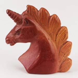 2" Natural Red Stone Quartz Crystal Gemstone Carved Unicorn Figurine Carving 176 - Picture 1 of 6