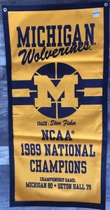Michigan Wolverines NCAA Basketball Banner    - Picture 1 of 1