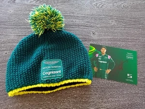 Aston Martin F1 / Beanie & Sebastian Vettel Autogrammkarte HANDSIGNIERT (2021) - Bild 1 von 7