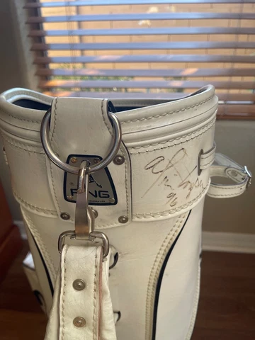 Autographed Alice Cooper Ping staff golf bag Cover