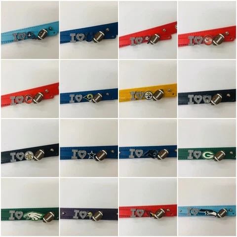 I love NFL football rhinestone bracelet team color NFL PICK YOUR TEAM /NFL fan Cover