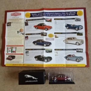 Rare Atlas Editions Jaguar Heritage Poster + New Boxed Burgundy Mk2 1:43 Diecast - Picture 1 of 8