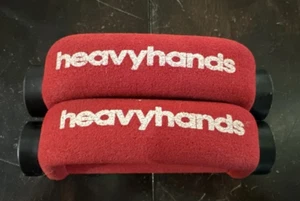 HEAVY HANDS 1 lb EACH DUMBELL WALKING HAND WEIGHTS SET OF 2 VINTAGE Red weights - Picture 1 of 5