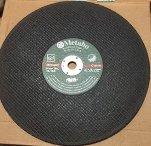 Metabo, C-24-N, Masonry Cutoff Wheel, 14" x 1/8" x 20mm, 2 Pcs., Type 1, - Picture 1 of 2