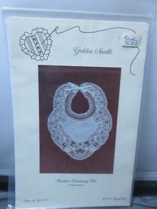 Golden Needle Battenburg Heirloom Christening Bib pattern - Picture 1 of 2