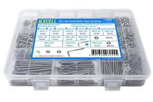 1500 Pcs M3 X 4/6/8/10/12/16/20/25/30/35/40/45/50 Stainless Steel 304 He - Picture 1 of 5