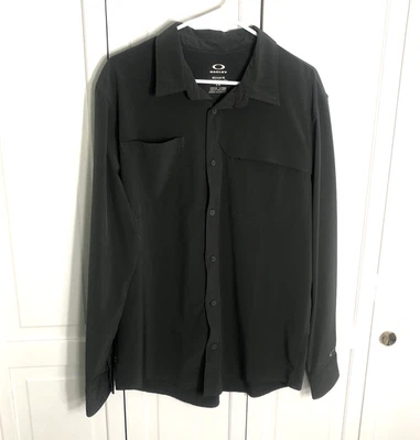 OAKLEY Mens Grey Long Sleeve Button Down Shirt Sz Large Regular Fit - Image 1 of 4