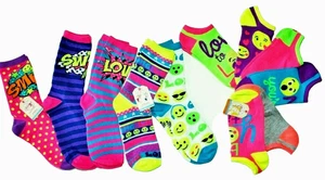 GIRL'S SOCKS by FADED GLORY...11 PAIR...YOUTH LARGE...SHOE SIZE 4-10....NEW/TAGS - Picture 1 of 3