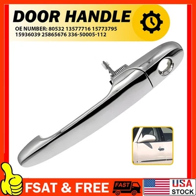 Manija de puerta exterior cromada delantera izquierda lado del conductor para Buick Chevy Saturn Foto 1 de 4