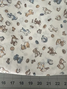 ENGLISH COLLECTION BY DAVID TEXTILES, PUPPIES, 42" WIDE X 1 YARD COTTON - Picture 1 of 1