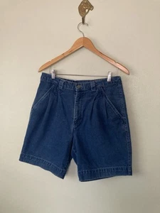 Vintage Dockers Shorts Men 32 Denim Pleated Chino Jorts By Levis - Picture 1 of 9