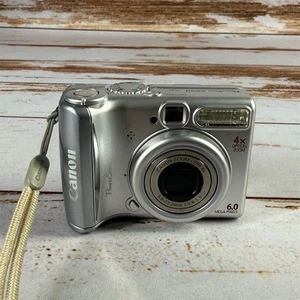 Canon PowerShot A540 6.0 MP Compact Digital Camera Silver 4x Zoom parts/repair - Picture 1 of 8