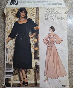 Vogue Americana Oscar de La Renta Abendkleid Muster 1161 Misses Gr. 14 ungeschnitten - Bild 1 von 4