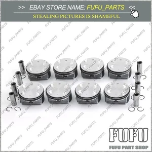 8x Pistons & Rings Set STD For BMW 550i 650i X5 750i E63 E53 E64 E70 N62B48 4.8L - Picture 1 of 6