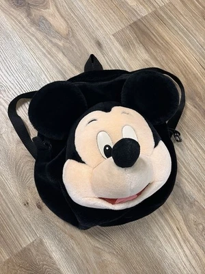 Disney Mickey Mouse Head  Plush Backpack Vintage Bag - Image 1 of 4