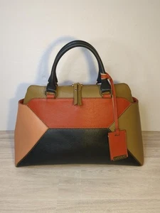 Iacucci Echtleder Made In Italy Multicolor Tasche Handtasche Pebbled Leather - Bild 1 von 17