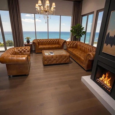 Chesterfield Victorian Rimini Caramel  E2300 Rinder Leder - Bild 1 von 4