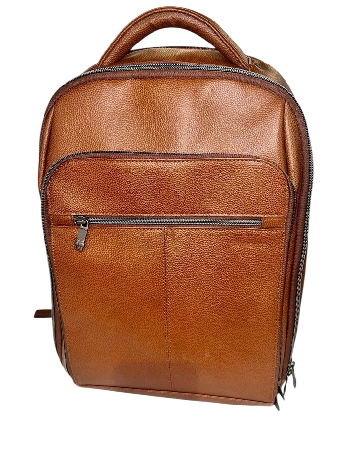 Samsonite Classic Leather Backpack Padded Computer Bag Overnight Excellent - Image 1 of 4