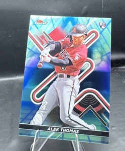 Topps Finest Alek Thomas RC #43 2022 refractor acuático azul/250 Diamondbacks - Imagen 1 de 3