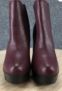 Bambus Stiefel Damen 8,5 Invent Chelsea burgunderrot Kunstleder Freizeit Keilabsatz - Bild 1 von 2