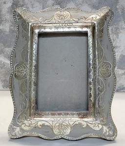 Florentiner Stil Sorellina Bilderrahmen von Sicura 4"x6" Bild Distress Silber - Bild 1 von 21
