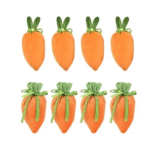 4 Pieces Easter Carrot Gift Bags Easter Decoration Snacks Organizer Decorative - Picture 1 of 14