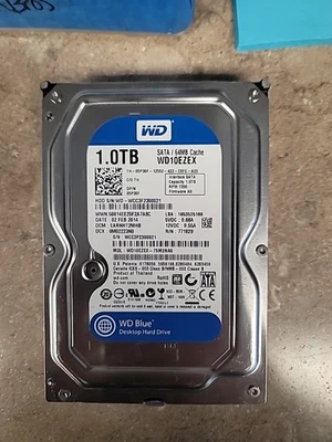 Western Digital WD10EZEX-75M2NA0, 1TB HDD, 7200RPM, 3.5", 29542 Hours On - image 1 of 4