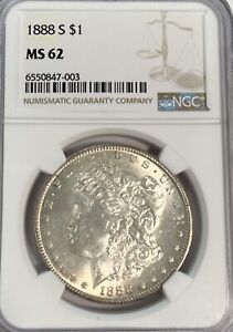 1888-S NGC MS62 Morgan Silver Dollar