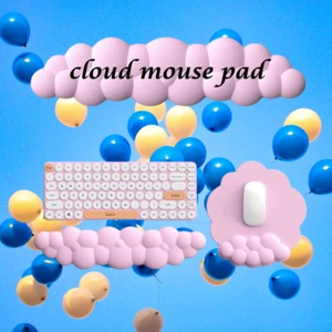 Cloud Mouse Pad & Wrist Rest Large Leather,Memory Foam for Laptop,Gaming, Office - Picture 1 of 21