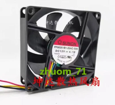 1PC SUNON PF80251B1-D04C-S99 8cm 8025 12V 4.1W Server chassis cooling fan - Image 1 of 2