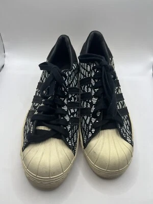 Zapatillas deportivas Adidas Originales Superstar años 80 negras con cordones talla 9 para dama Foto 1 de 4