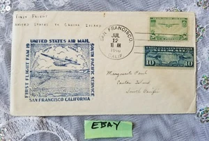 San Francisco California United States Air Mail South Pacific Service Flight - Picture 1 of 12