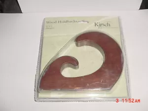 Set di 2 supporti per tende in legno di mogano KIRSCH NUOVI - Foto 1 di 1
