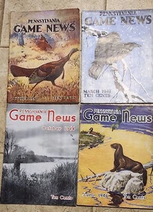 4 Vtg 1940's PENNSYVANIA GAME NEWS MAGAZINES: OCT '40 & '46 MAR. '41; JUN. '44! - Picture 1 of 9