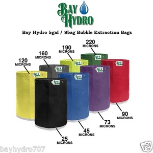 BAY HYDRO 5gal / 8bag Bubble ICE Extraction Bags ALTA CALIDAD Haga que sus MEDICAMENTOS LIMPIOS - Imagen 1 de 6