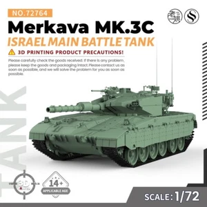 SSMODEL 764 V1.9 1/72 25mm Military Model Israel Merkava MK.3C Main Battle Tank - Picture 1 of 8