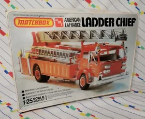 More details for amt matchbox 1:25 american lafrance ladder chief plastic model kit pk-6121 1979