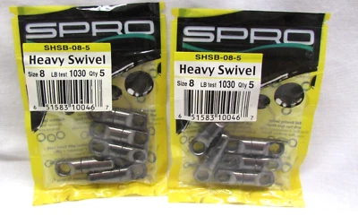 Heavy Swivels Size 8 Black Stainless Steel #1030 Fresh/Saltwater SPRO (10pc) Z70 - Image 1 of 2