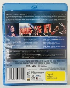 Michael Jackson’s This Is It Blu-Ray DVD Region A B C Brand New & Sealed - Picture 1 of 3