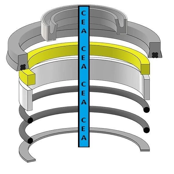 Kit de sellado de cilindro de dirección RE18749 para John Deere 310 310A 310B 401D Foto 1 de 1