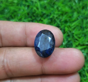 Natural Blue Sapphire Faceted Oval 20.50 Crt Loose Gemstone For Jewelry Making - Picture 1 of 8