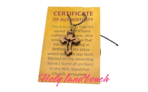 Handmade Olive Wood Cross Pendant INRI with Jesus Christ Jerusalem - Bild 1 von 8
