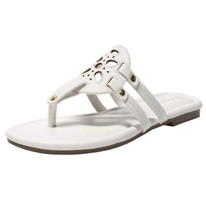 Athlefit Womens Flat Sandals Leather Comfortable Flip Flops Thong Size 11 - Picture 1 of 7