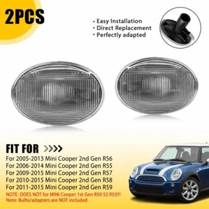 For 07-15 Mini Cooper R55 R56 R57 R58 R59 Crystal Clear Lens Side Marker Light Y - Picture 1 of 10