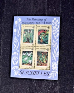 SEYCHELLES 1983 MARIANNE NORTH PAINTINGS M/S S 527A MNH - Picture 1 of 3