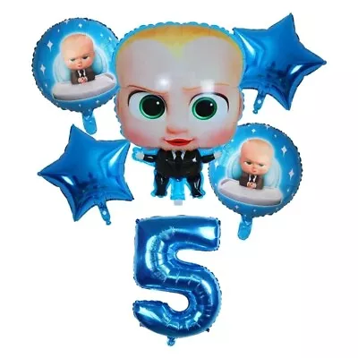 6pcs Rainbow Friends Kids Party Helium Number Foil Balloon. 