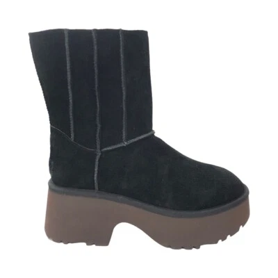 UGG Women's Classic Twin Seam New Heights Black Suede Platform Boot 1158313 - Image 1 of 4