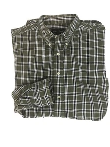 Men's Eddie Bauer Long Sleeve Green Plaid Button Front Shirt - Size XLT NWOT - Picture 1 of 7