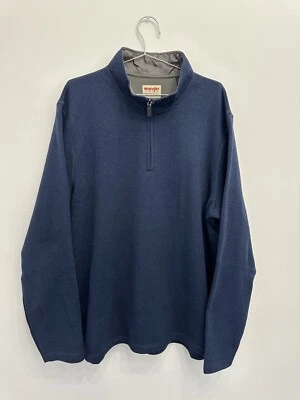 Suéter Pullover Wrangler Authentics Cremallera Cuarto Para Hombre XL Azul Polar Foto 1 de 4