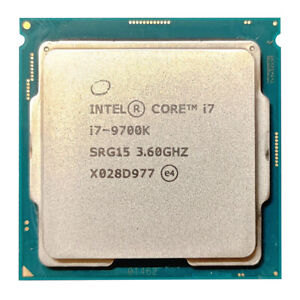 Procesador de CPU Intel Core i7-9700K LGA1151 8 núcleos 9a generación SRG15 3,60 GHz 95W